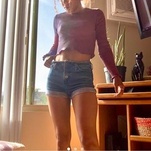 Button front Jean shorts